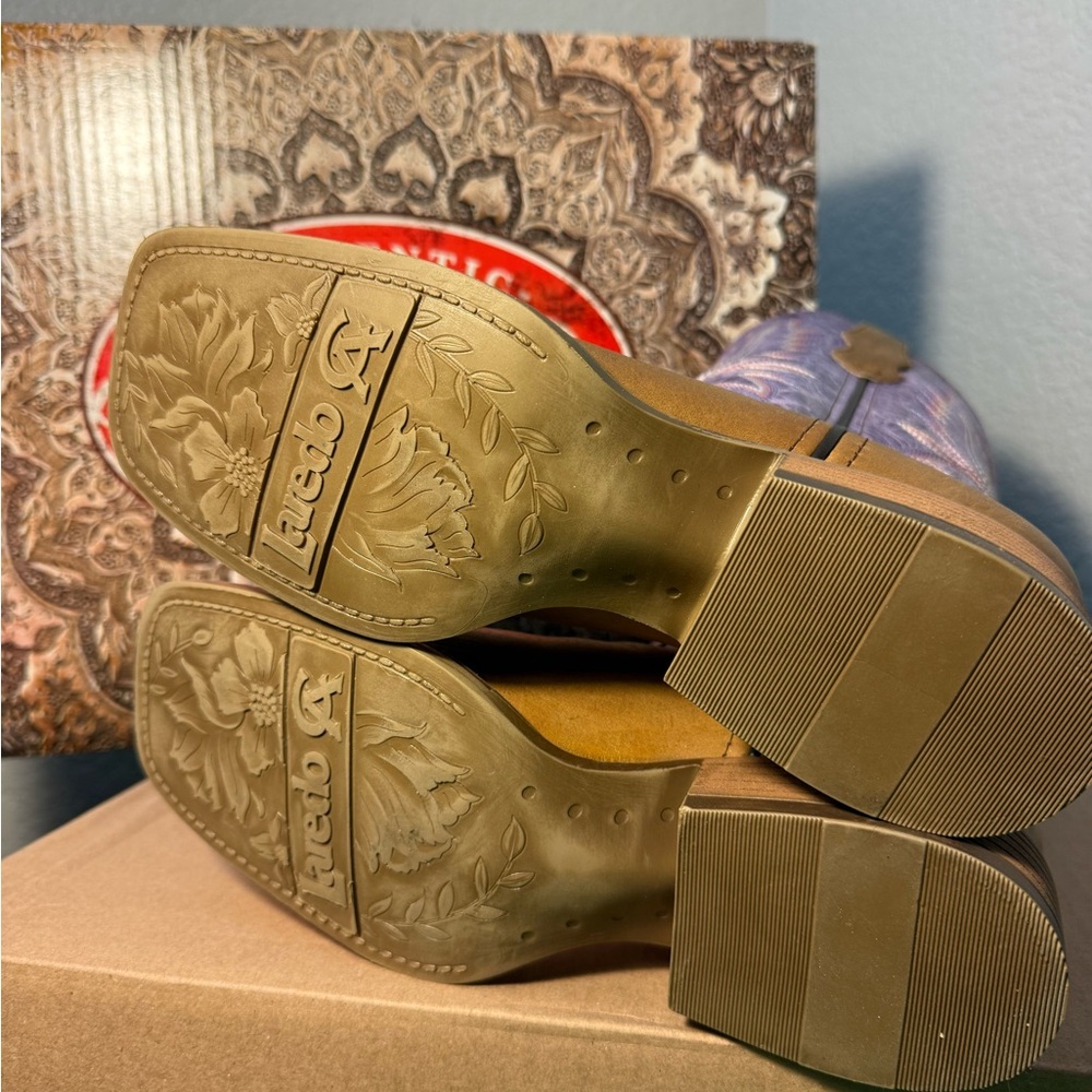 Laredo Women's Mara Tan Square Toe Western Boots - Picture 6 of 9